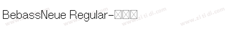 BebassNeue Regular字体转换